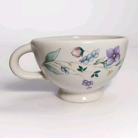 Vintage Pfaltzgraff April Floral Stoneware Nesting Stackable Tea Pot & Mug Set - Picture 4 of 12